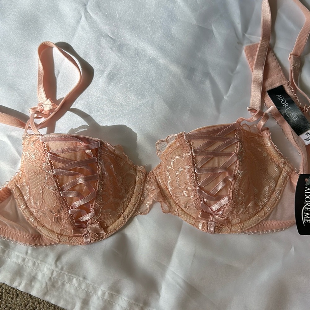 Adore me demi bra peach size 32b NWT